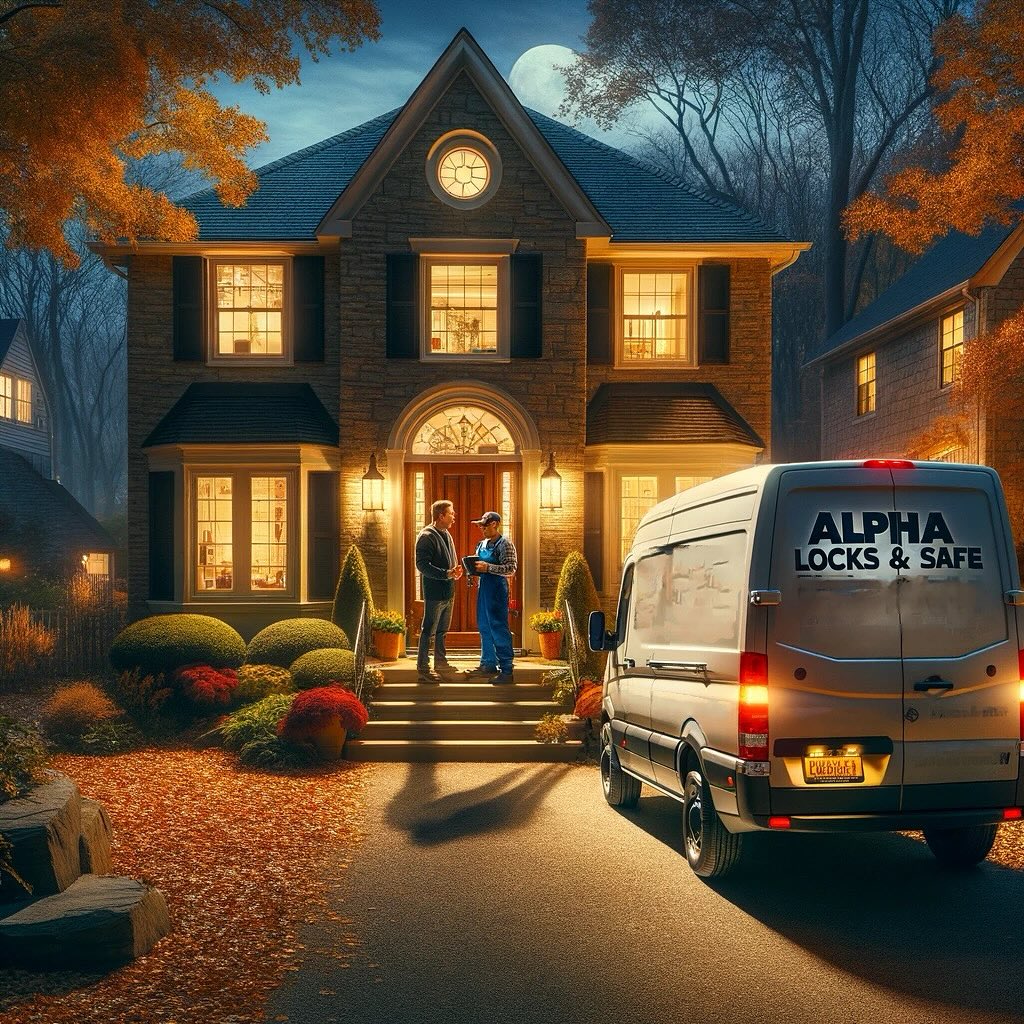 Professional locksmith in Croton-on-Hudson, NY installing a secure lock on a residential door.